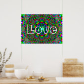 Psychedelic Love Poster (Keuken)