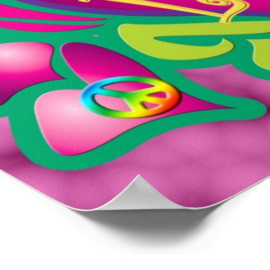 Psychedelic Love Poster (Hoek)