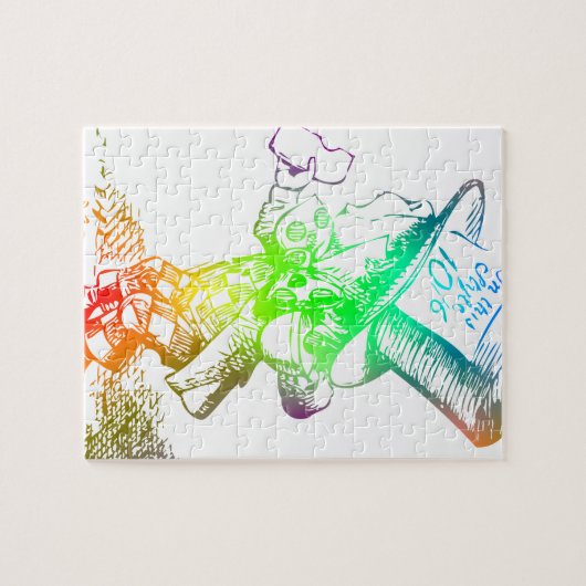 Psychedelic Mad Hatter Trippy Alice Legpuzzel (Horizontaal)