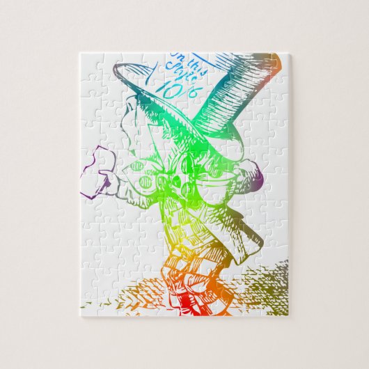 Psychedelic Mad Hatter Trippy Alice Legpuzzel (Verticaal)