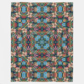 Psychedelic Magic Fairy Tuin Satijn Mandala Quilt Fleece Deken (Voorkant)