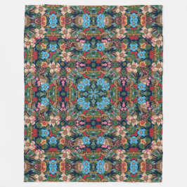 Psychedelic Magic Fairy Tuin Satijn Mandala Quilt Fleece Deken