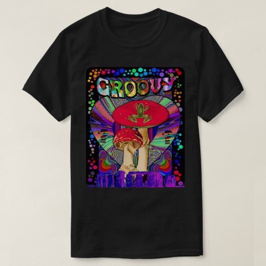 Psychedelic Magic Mushroom Frog Inner Dimension TR T-shirt (Design voorkant)