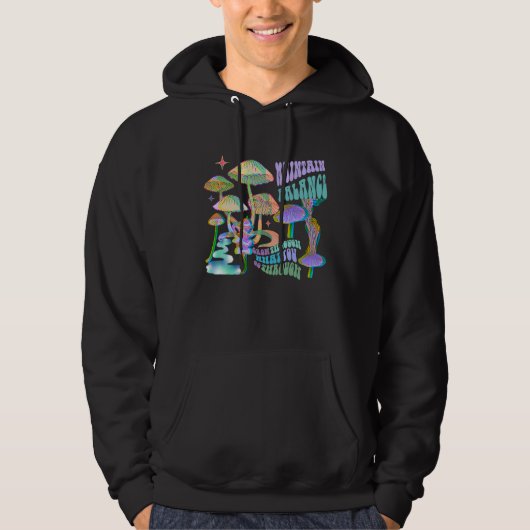 Psychedelic Magic Mushrooms Retro Vintage Hoodie (Voorkant)