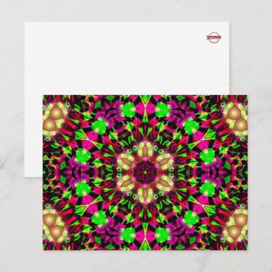 Psychedelic Mandala #13 Briefkaart (Voorkant / Achterkant)