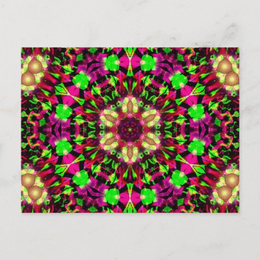 Psychedelic Mandala #13 Briefkaart (Voorkant)