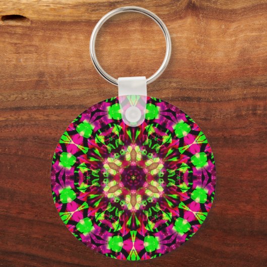 Psychedelic Mandala #13 Sleutelhanger (Voorkant)