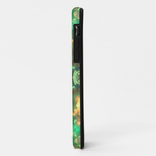 Psychedelic Mandala Bloem Groen en Geel Case-Mate iPhone Case (Achterkant/links)