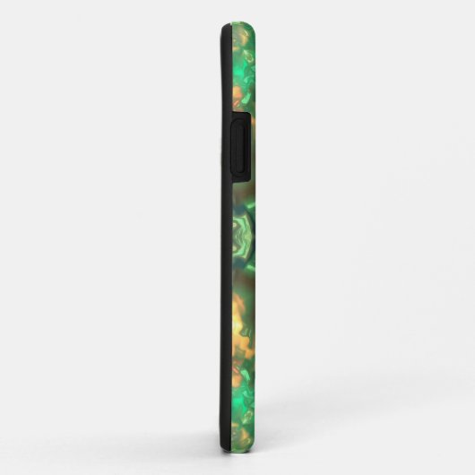 Psychedelic Mandala Bloem Groen en Geel Case-Mate iPhone Case (Achterkant/rechts)