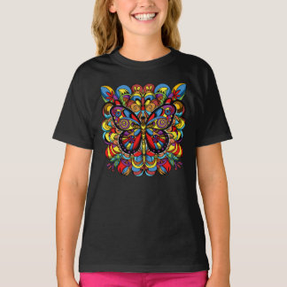 Psychedelic Mandala Butterfly T-shirt