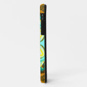 Psychedelic Mandala Flower Blauwgroen en Geel Case-Mate iPhone Case (Achterkant/links)
