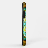 Psychedelic Mandala Flower Blauwgroen en Geel Case-Mate iPhone Case (Achterkant/rechts)