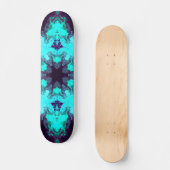 Psychedelic Mandala Flower Blue en Paars Persoonlijk Skateboard (Voorkant)