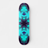 Psychedelic Mandala Flower Blue en Paars Persoonlijk Skateboard (Voorkant)