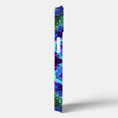 Psychedelic Mandala Flower Blue Green en Paars Case-Mate iPhone Case (Achterkant / Rechts)