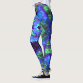 Psychedelic Mandala Flower Blue Green en Paars Leggings (Links)