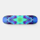 Psychedelic Mandala Flower Blue Green en Paars Persoonlijk Skateboard (Horizontaal)