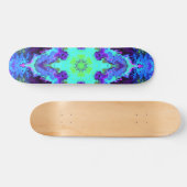 Psychedelic Mandala Flower Blue Green en Paars Persoonlijk Skateboard (Horizontaal)