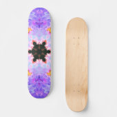 Psychedelic Mandala Flower Blue Pink and Yellow Persoonlijk Skateboard (Voorkant)