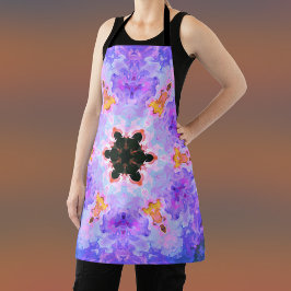 Psychedelic Mandala Flower Blue Pink and Yellow Schort