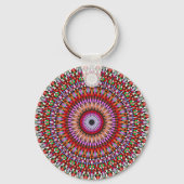 Psychedelic Mandala Flower Design-67567 Sleutelhanger (Voorkant)