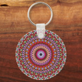 Psychedelic Mandala Flower Design-67567 Sleutelhanger (Voorkant)