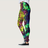 Psychedelic Mandala Flower Green Blue en Paars Leggings (Links)
