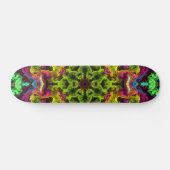 Psychedelic Mandala Flower Green Blue en Paars Persoonlijk Skateboard (Horizontaal)