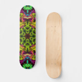 Psychedelic Mandala Flower Green Blue en Paars Persoonlijk Skateboard (Voorkant)