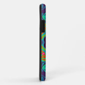 Psychedelic Mandala Flower Green Blue en Red Case-Mate iPhone Case (Achterkant/rechts)