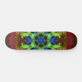 Psychedelic Mandala Flower Green Blue en Red Persoonlijk Skateboard (Horizontaal)