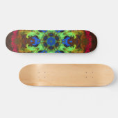Psychedelic Mandala Flower Green Blue en Red Persoonlijk Skateboard (Horizontaal)