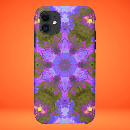 Psychedelic Mandala Flower Paars and Blue Case-Mate iPhone Case