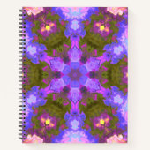 Psychedelic Mandala Flower Paars and Blue Notitieboek (Voorkant)