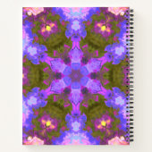 Psychedelic Mandala Flower Paars and Blue Notitieboek (Achterkant)