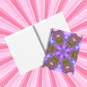 Psychedelic Mandala Flower Paars and Blue Notitieboek