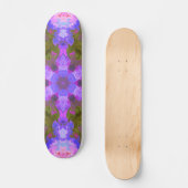Psychedelic Mandala Flower Paars and Blue Persoonlijk Skateboard (Voorkant)