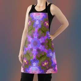 Psychedelic Mandala Flower Paars and Blue Schort