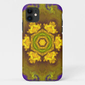 Psychedelic Mandala Flower Paars and Yellow Case-Mate iPhone Case (Achterkant)
