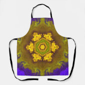 Psychedelic Mandala Flower Paars and Yellow Schort (Voorkant)
