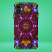 Psychedelic Mandala Flower Paars Oranje and Green Case-Mate iPhone Case