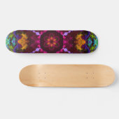 Psychedelic Mandala Flower Paars Oranje and Green Persoonlijk Skateboard (Horizontaal)