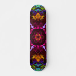 Psychedelic Mandala Flower Paars Oranje and Green Persoonlijk Skateboard