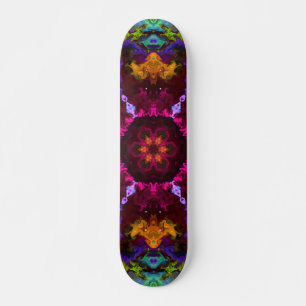 Psychedelic Mandala Flower Paars Oranje and Green Persoonlijk Skateboard