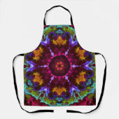 Psychedelic Mandala Flower Paars Oranje and Green Schort (Voorkant)