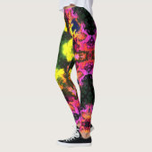 Psychedelic Mandala Flower Pink Yellow en Green Leggings (Links)