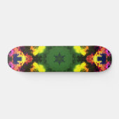 Psychedelic Mandala Flower Pink Yellow en Green Persoonlijk Skateboard (Horizontaal)