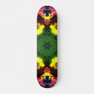 Psychedelic Mandala Flower Pink Yellow en Green Persoonlijk Skateboard