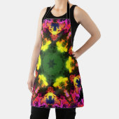 Psychedelic Mandala Flower Pink Yellow en Green Schort (Insitu)