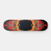 Psychedelic Mandala Flower Red Oranje en Green Persoonlijk Skateboard (Horizontaal)